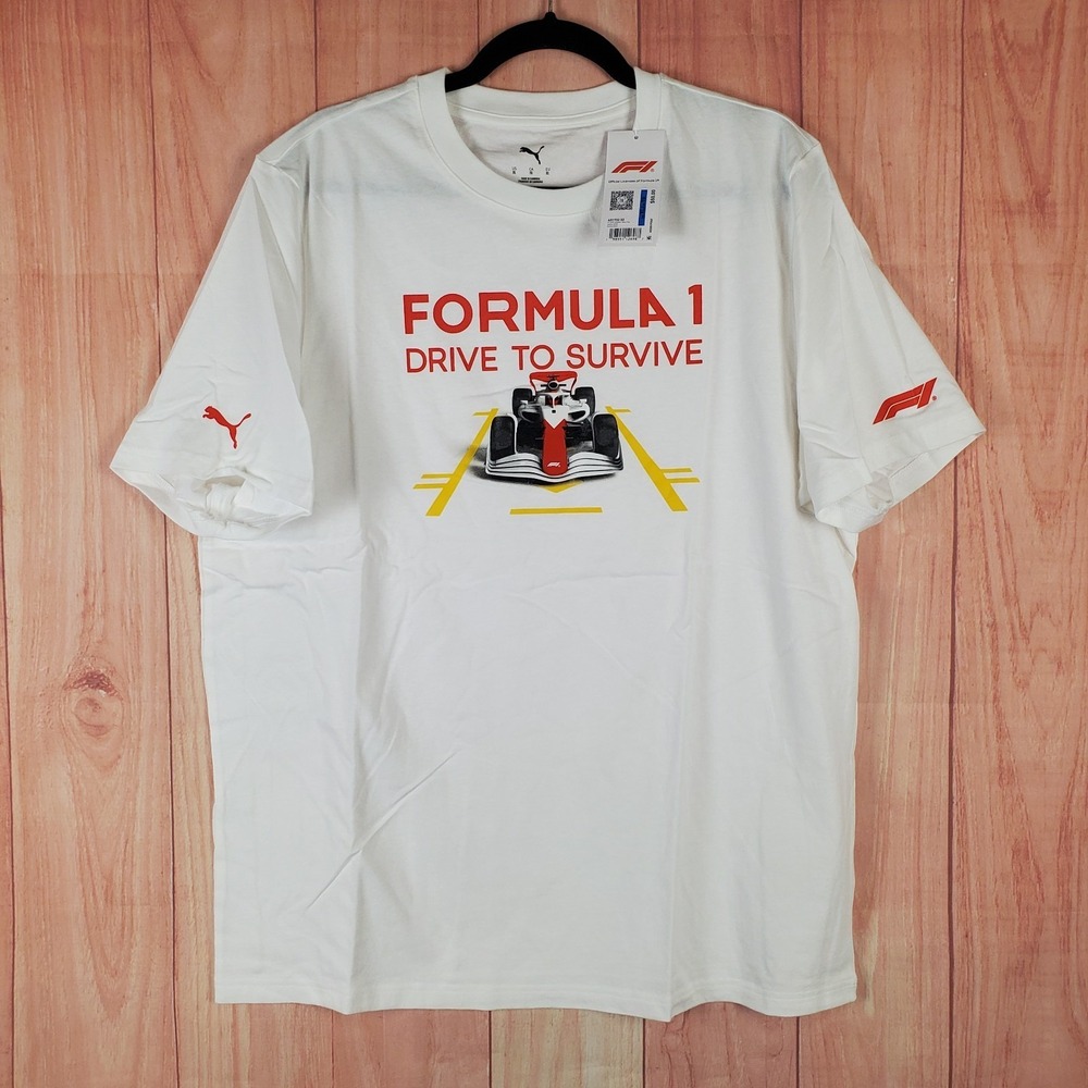 Puma F1 Racing Graphic T-Shirt Mens Sz XL Tee Formula 1